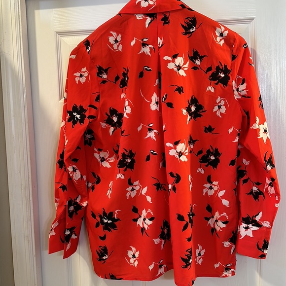 Zac & Rachel red/black/white button down blouse XL - Picture 2 of 7